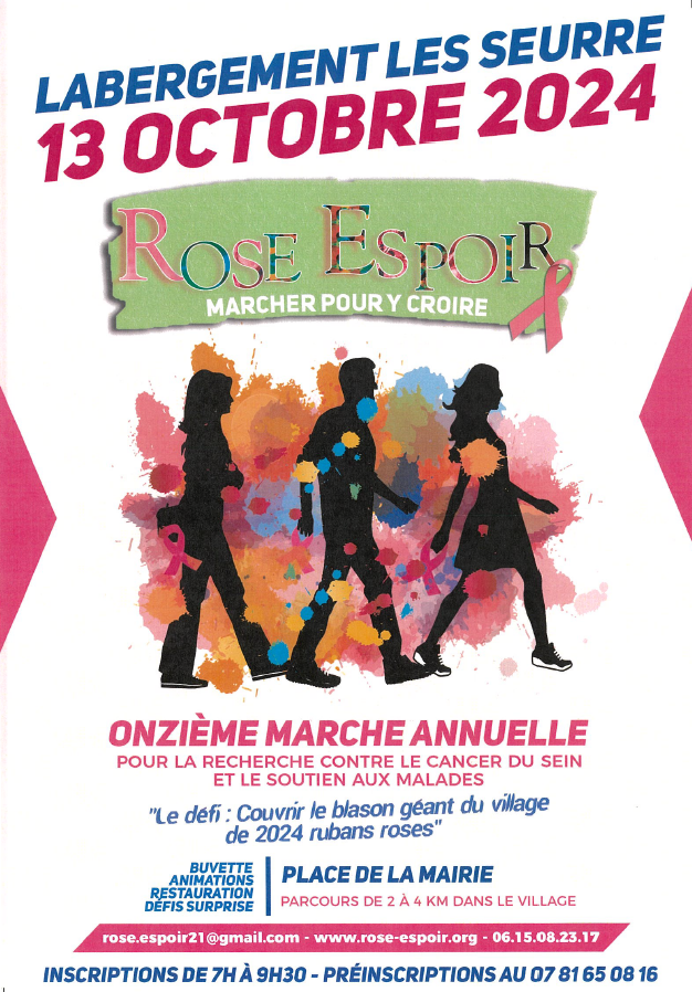 Marche annuelle ROSE ESPOIR  13 octobre 2024 